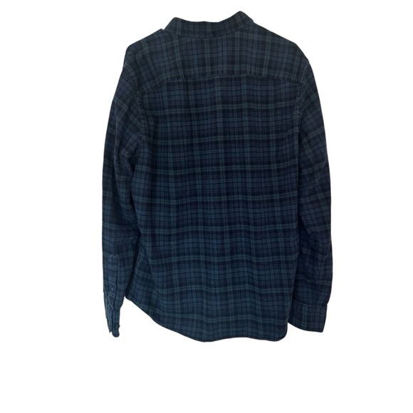 UNTUCKit Mens Vallone Slim Plaid Cotton Button Down Shirt Size XL Black Green - Picture 2 of 7